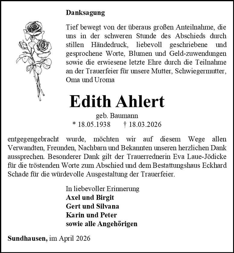 Danksagung (Foto: Schade)