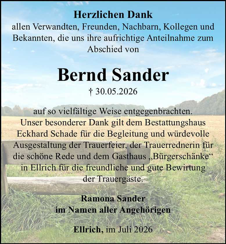 Danksagung (Foto: Schade)