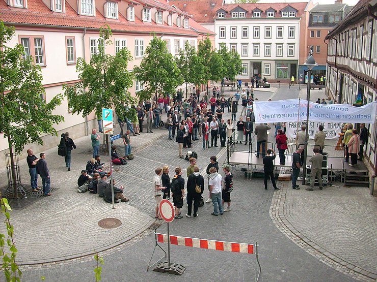 Demonstration gegen Neonazis