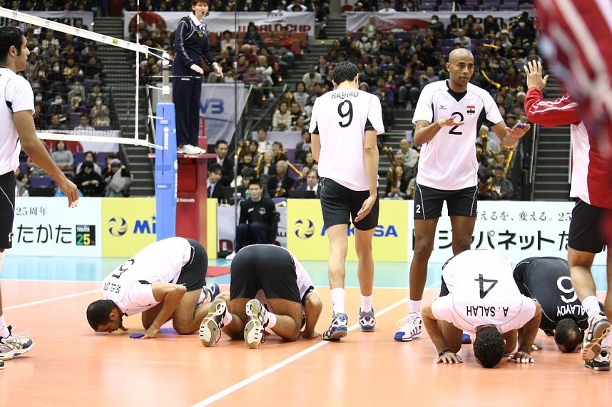 Die &Auml;gypter am Netz und am Ball