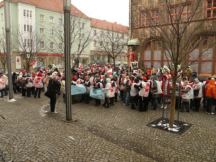 Warnstreik in Nordhausen