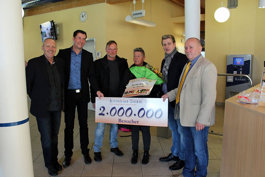 2 Millionste Besucher in der Kyffh&auml;user-Therme begr&uuml;&szlig;t!