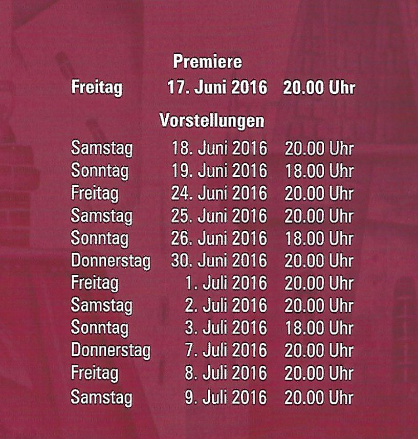 Vorbereitung auf Anatevka laufen