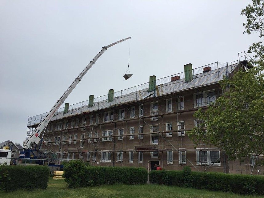 Bauarbeiten in der Harzstra&szlig;e in Rottleberode