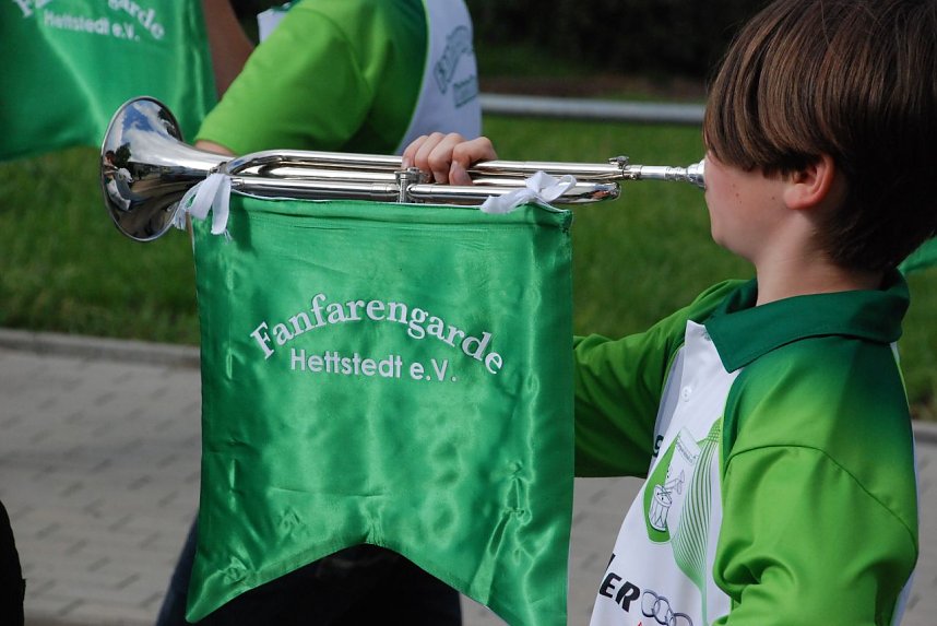 So spielt ein Mitglied der Fanfarengarde. Was das Instrument verlie&szlig;, war h&ouml;renswert.