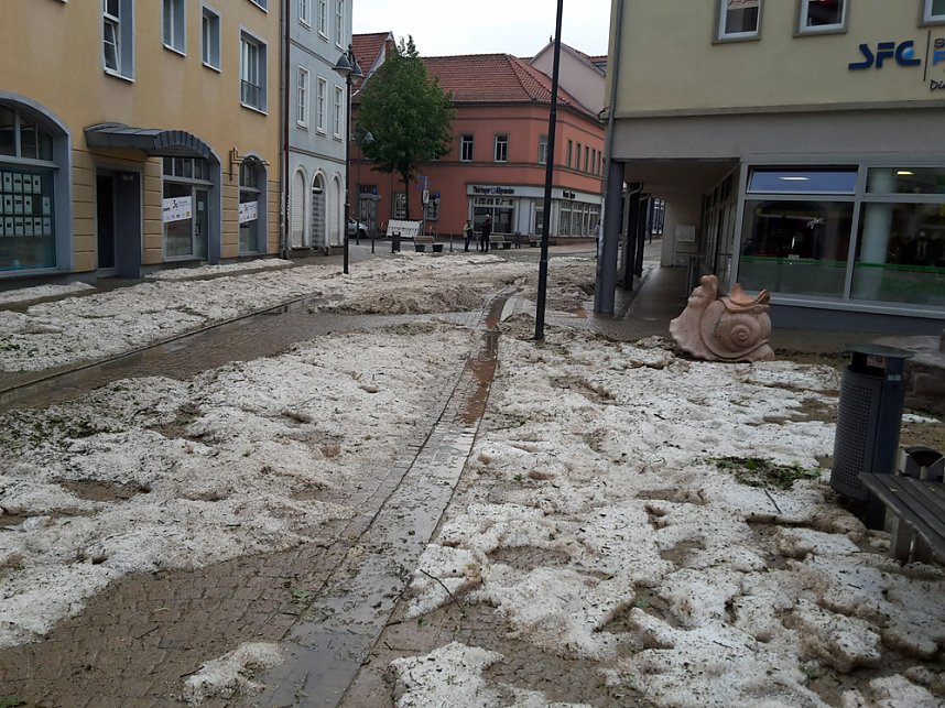 Schweres Unwetter &uuml;ber Sondershausen