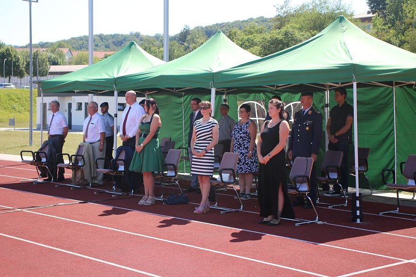 Bei Appell in Sondershausen Kommando &uuml;ber geben