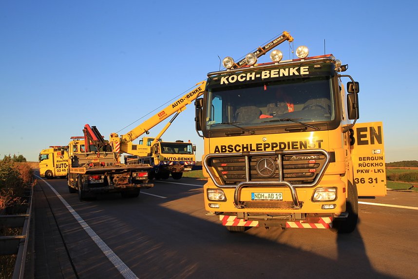 Bergung auf der Autobahn