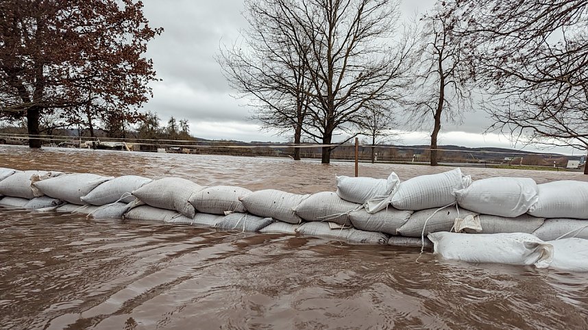 Wassermassen in Windehausen, Dezember 2023