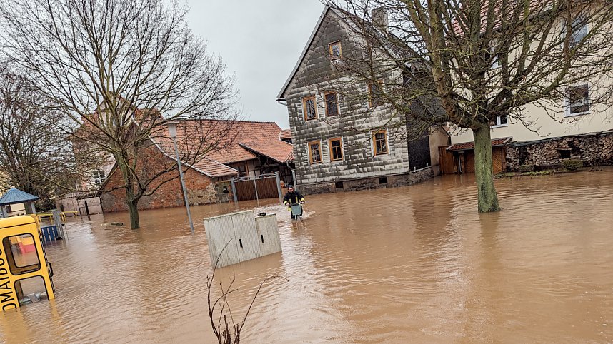 Land unter in Windehausen - Dezember 2023
