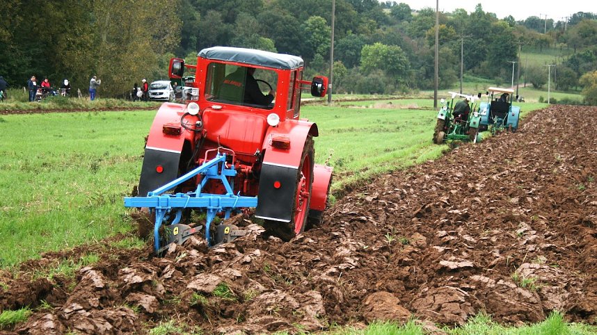 Landwirt Friedrich Wilhelm Steinemann aus Berga voll im Einsatz