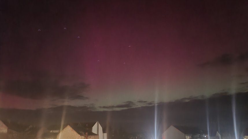Polarlichter &uuml;ber Bleicherode