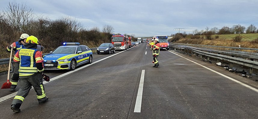 Autobahnunfall heute Vormittag