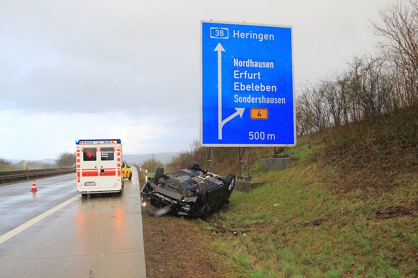 Unfall auf der A38 heute Nachmittag
