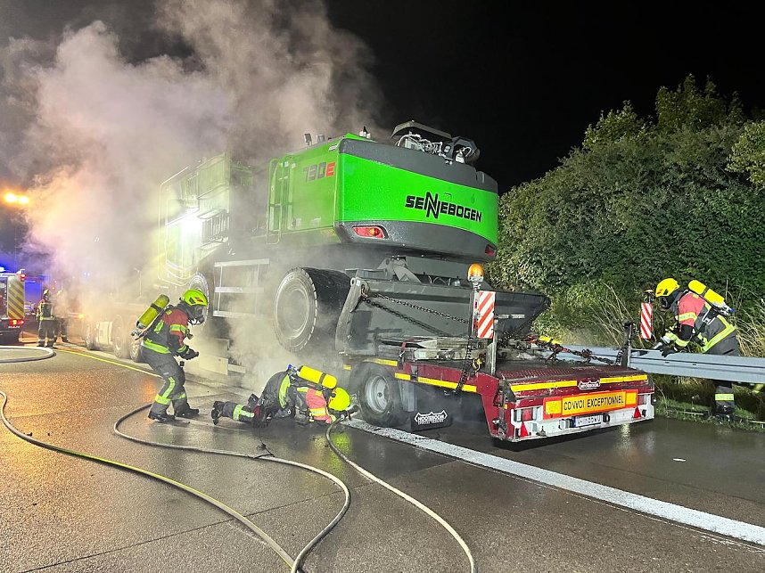 LKW-Brand auf der A38