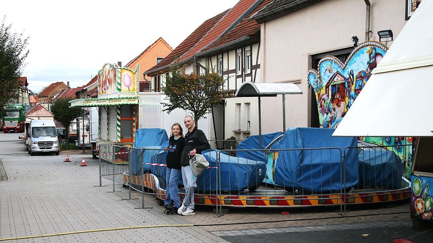 In Kelbra wird die Kirmes vorbereitet