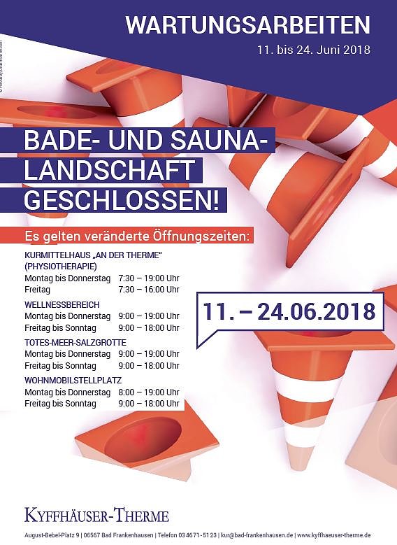 Bild: Wartungsarbeiten in der Kyffh&auml;user-Therme