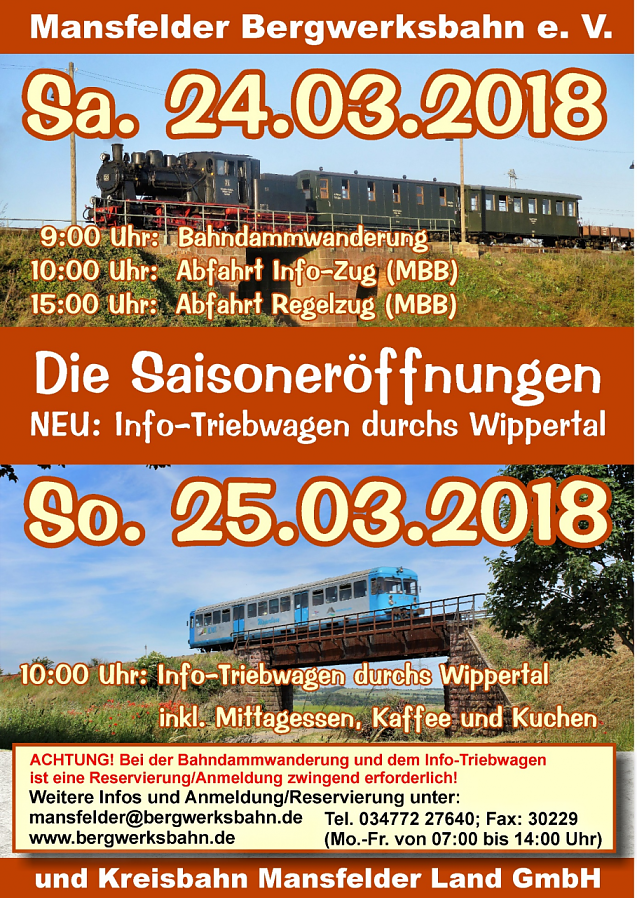 Bild: Info-Triebwagen durchs Wippertal